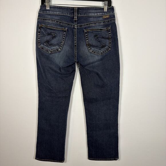 Silver Jeans Co Women 28 x 26 Suki Mid Rise Skinny Jeans Dark Wash Stretch Denim - Picture 5 of 11